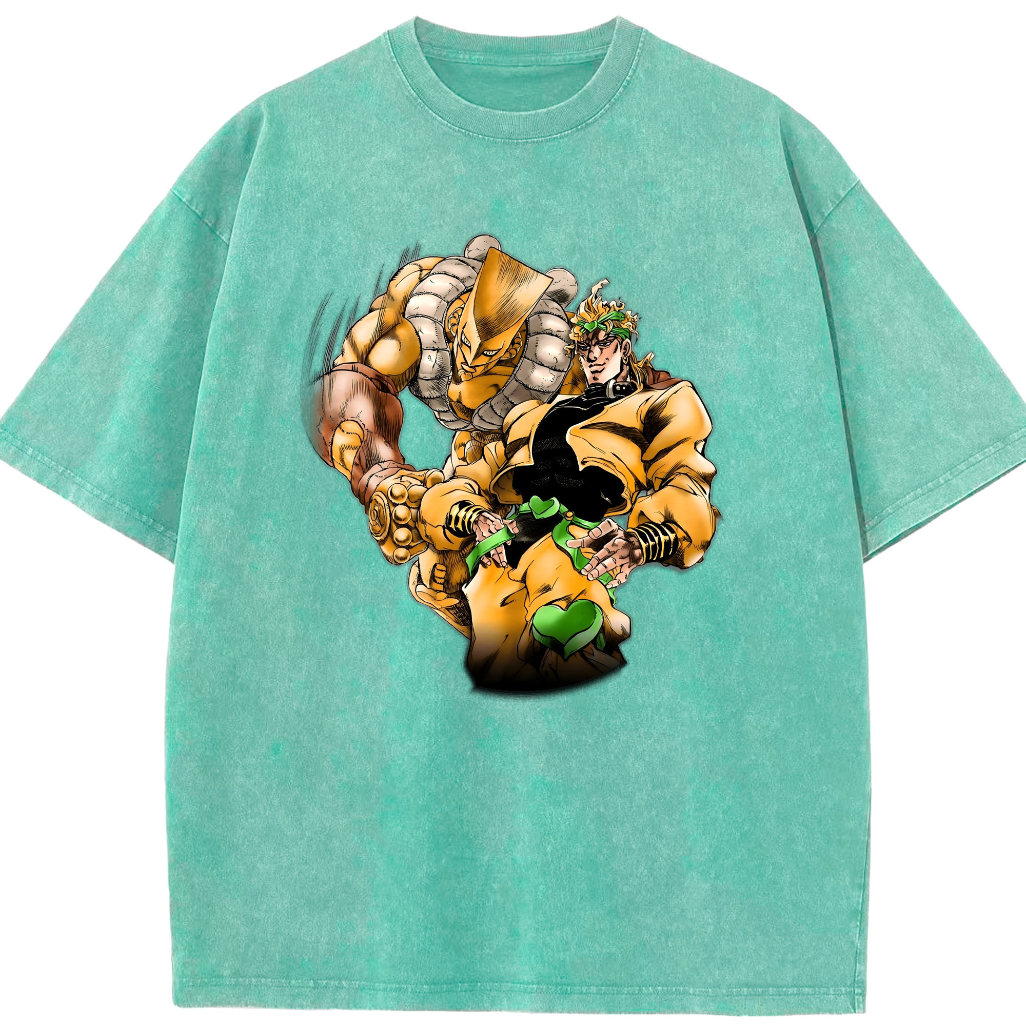 （画像用） ジョジョの奇妙な冒険 ディオ?ブランドー JoJo's Bizarre Adventure Dio Brando 綿100% ヴィンテージ風 半袖Tシャツ（フロントプリント）